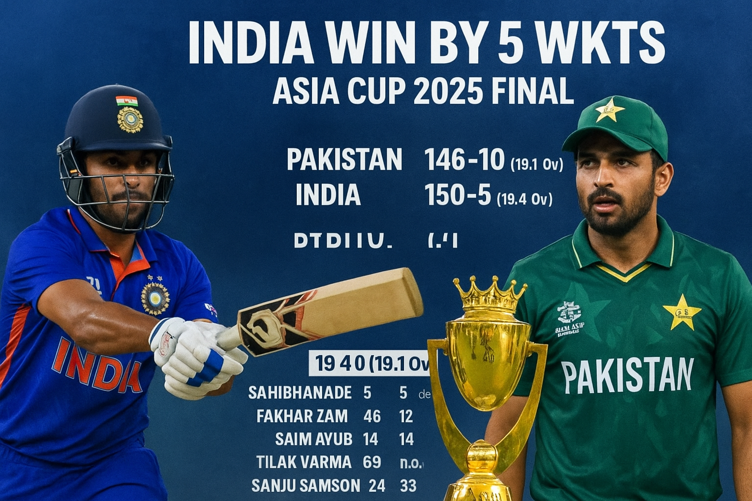 Pakistan National Cricket Team vs India National Cricket Team Match Scorecard
