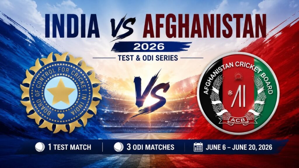 India vs Afghanistan 2026 Test and ODI Matches Full Schedule